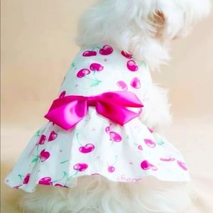 Cherry print pet dress